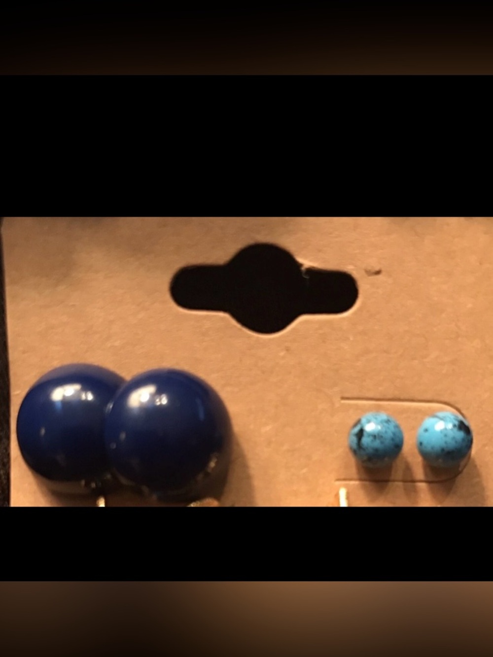 Vintage Earrings-Set of 2 -Various Blue Shades
